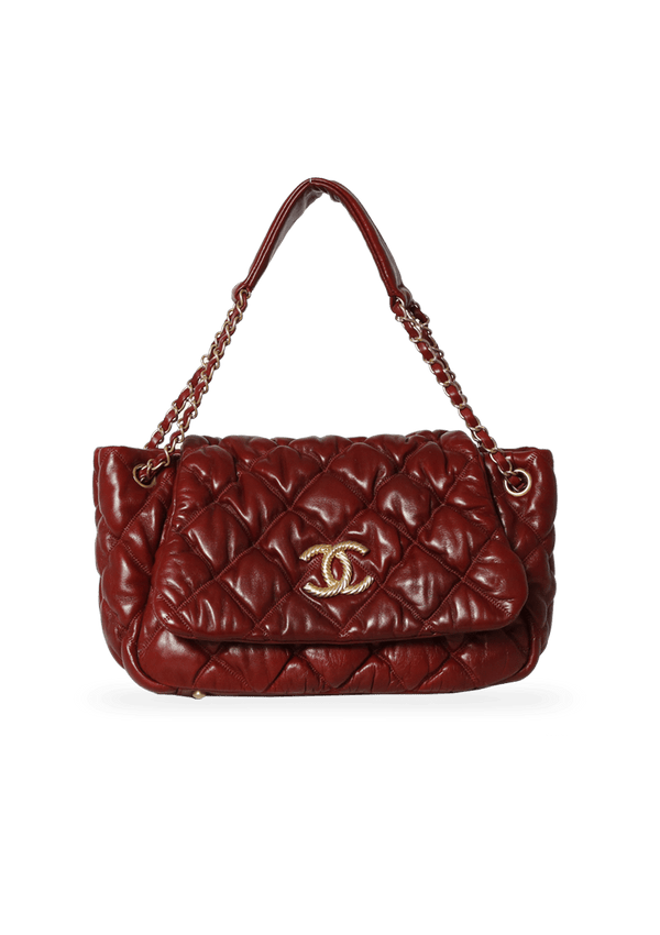 BUBBLE QUIT ACCORDION FLAP BAG