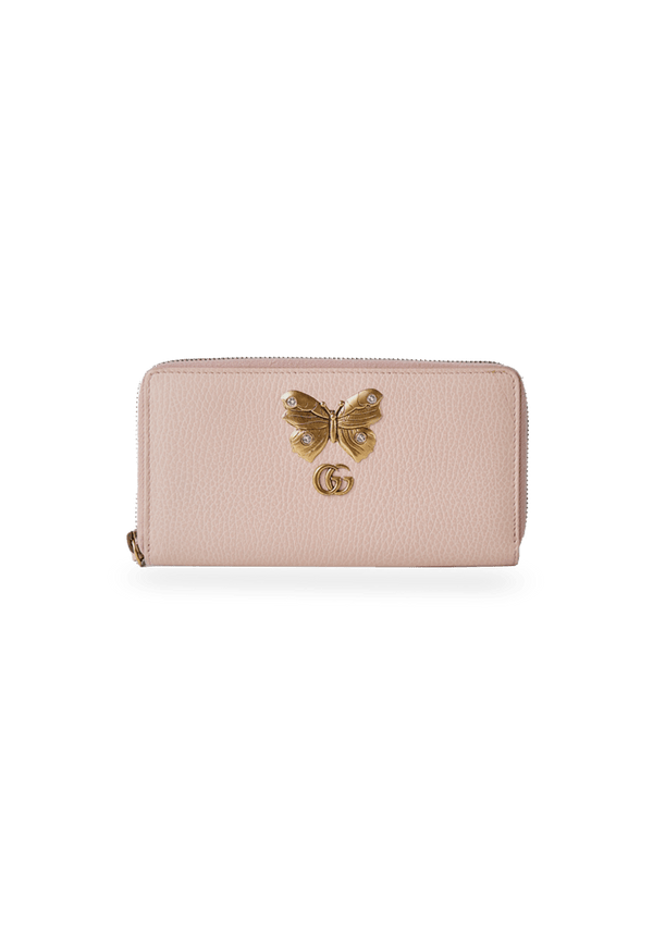 BUTTERFLY ZIP AROUND WALLET GUCCI ROSA ORIGINAL